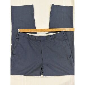 Santorelli Men's Gray Virgin Wool Flat Front Dress Pants Size 38 X 32